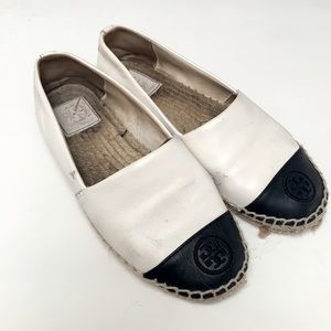 Tory Burch Leather Block Espadrilles